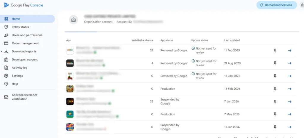 Google Play Console